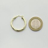 Burma Altın Halka Küpe (Çapı:2.8cm)